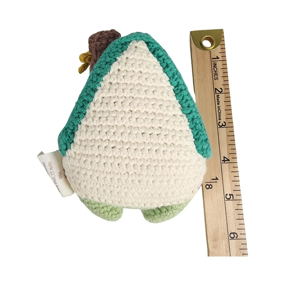 Our‎ Green House Bebemoss Organic Cotton Crochet Fruit Rattle Toy Green Cream